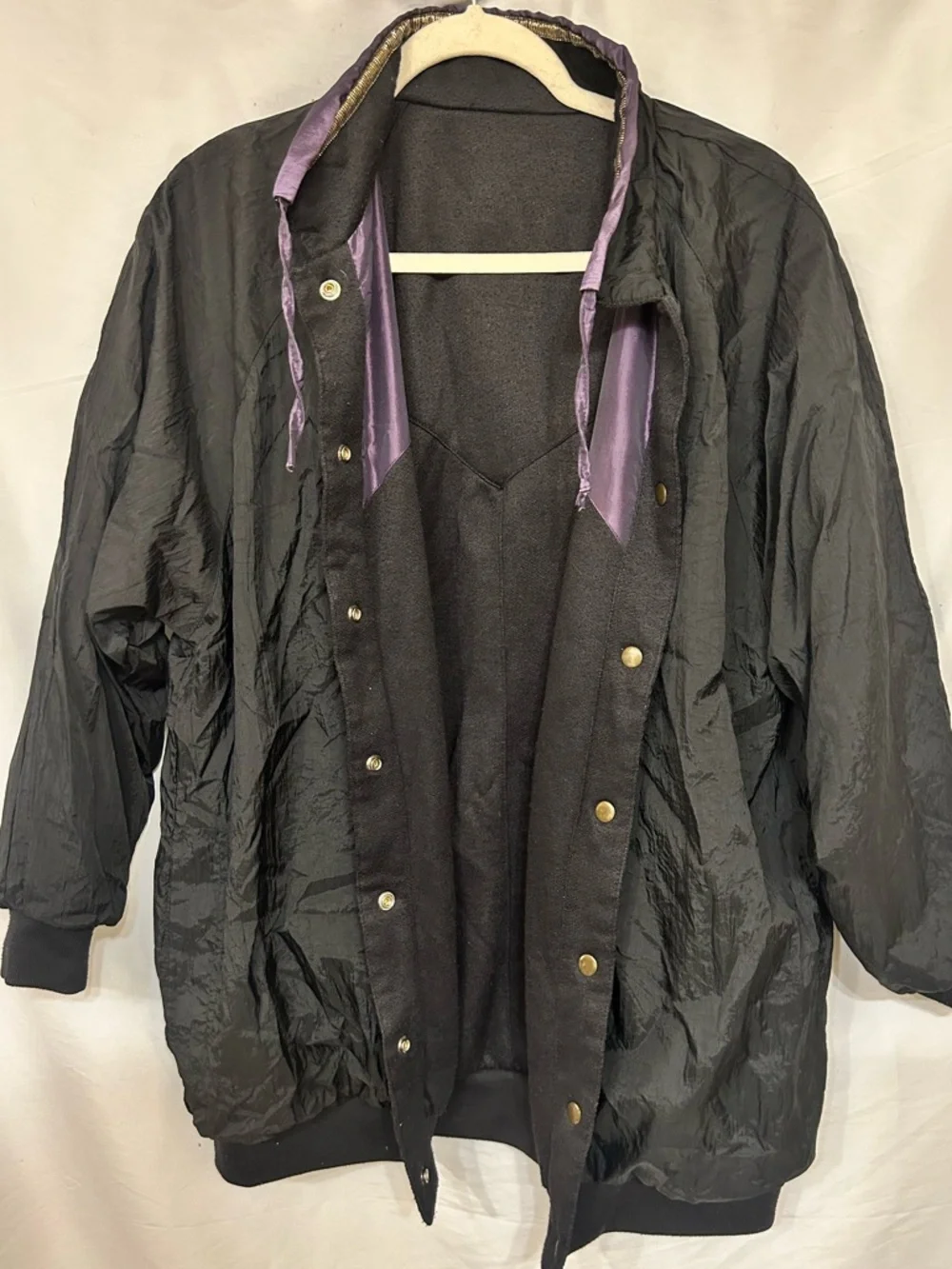 Vintage 80's/90's Current Seen Reversible Bomber‎ Style Jacket Size OS/Large